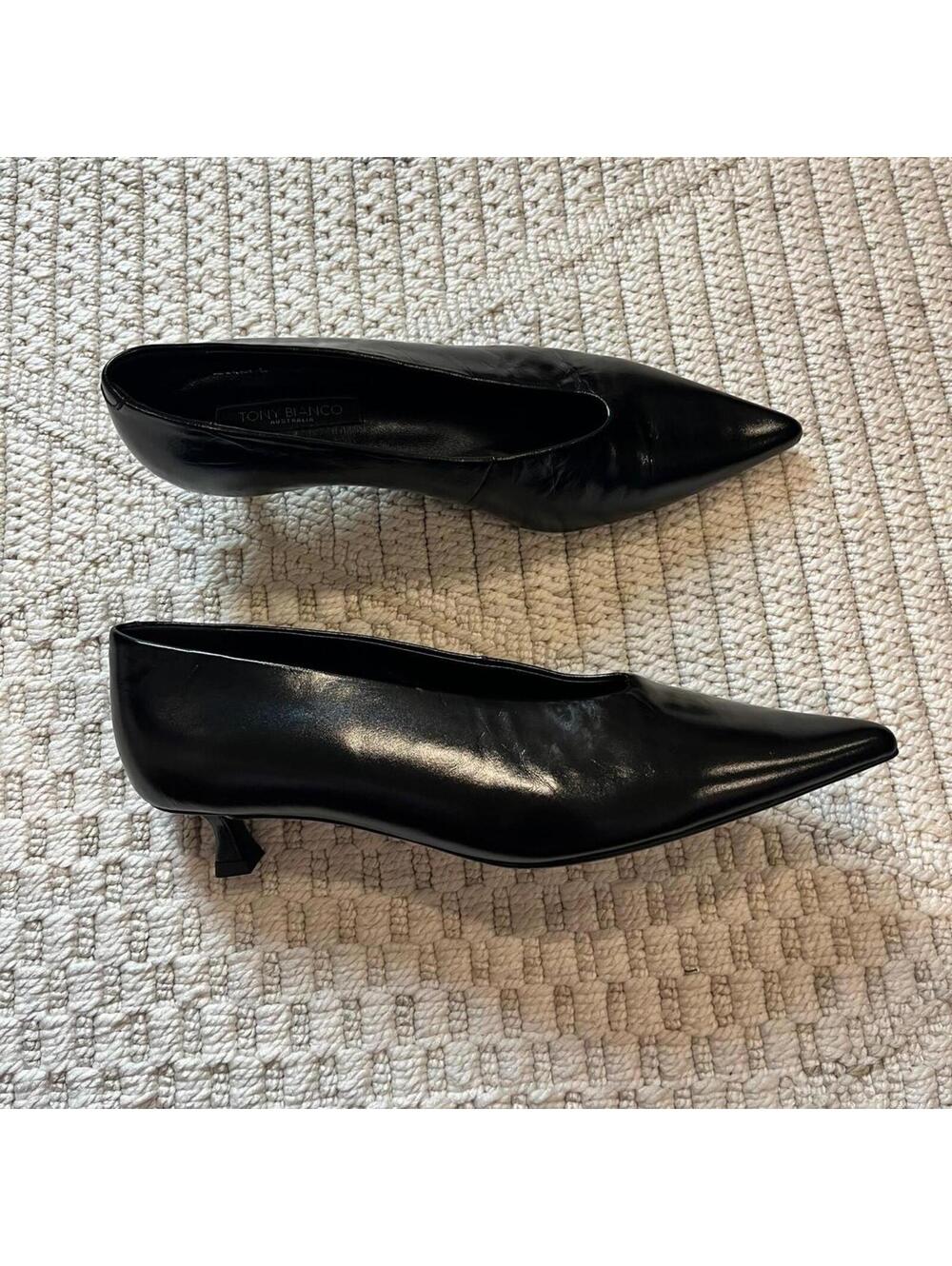 Tony Bianco Cherry Pump in Black Crinkle
